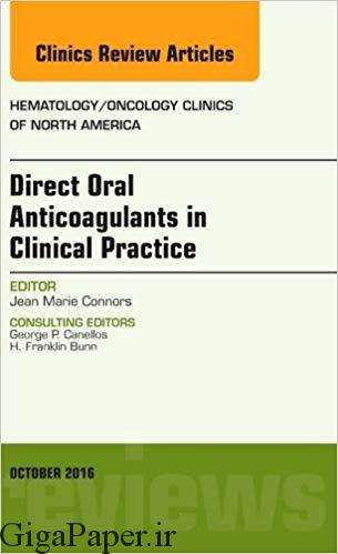 دانلود کتاب Direct Oral Anticoagulants in Clinical Practice